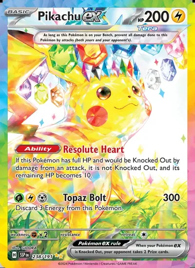 Pikachu ex — Surging Sparks 238