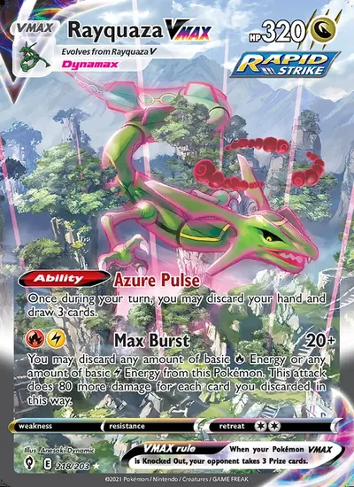 Rayquaza VMAX — Evolving Skies 218